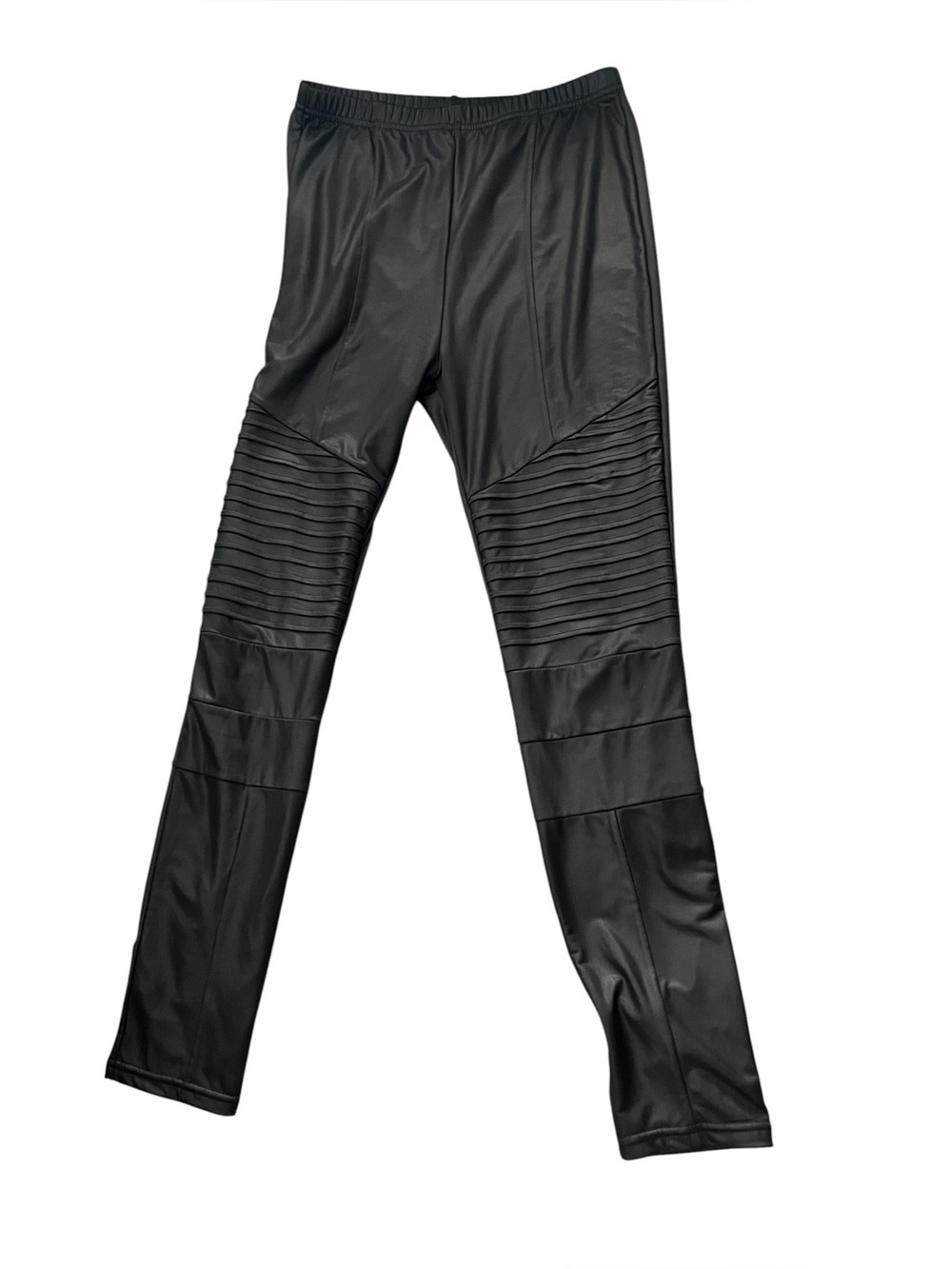 PLUSH Fleece Lined Faux Leather Moto Leggings - Picture 3 of 10